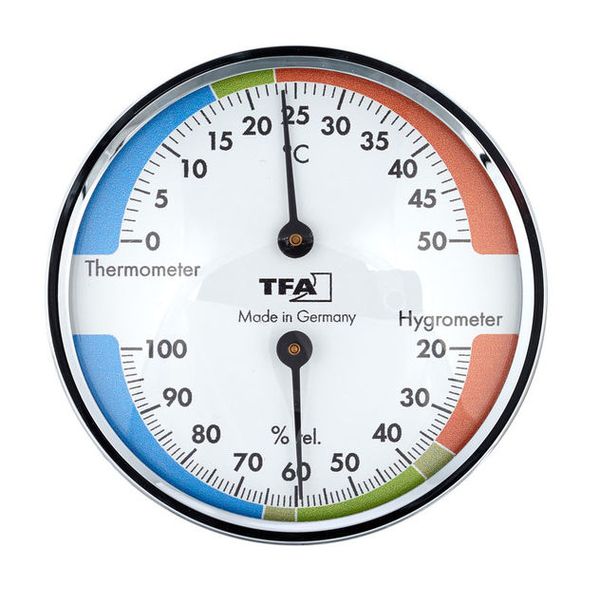 Thermomètre / Hygromètre mécanique analogique à aiguilles - zone