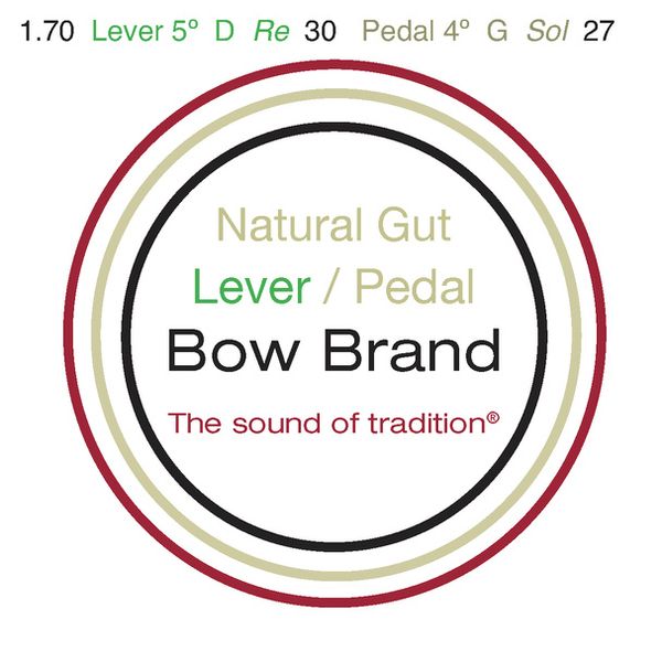 Bow Brand NG 5th D Gut Harp String No.30