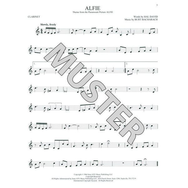 Hal Leonard 101 Movie Hits for Clarinet