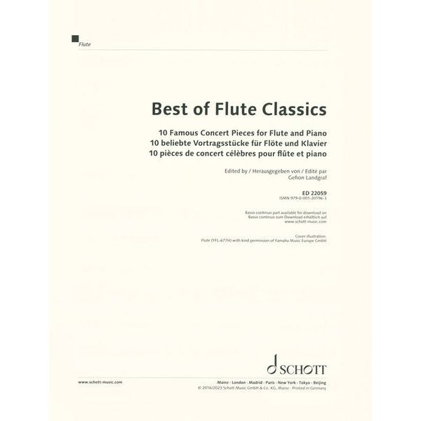 Schott Best Of Flute Classics