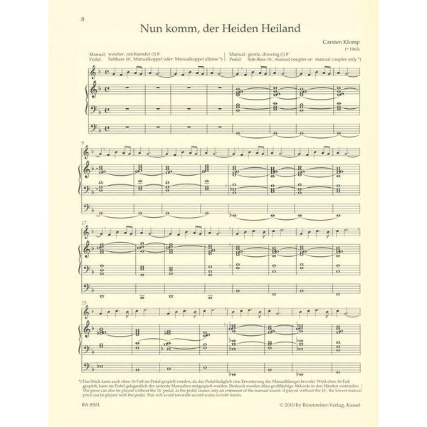 Bärenreiter Organ Plus One Christmas