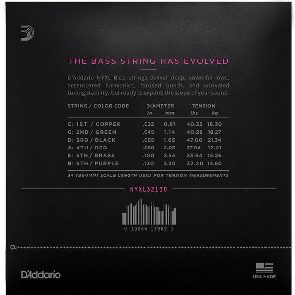 Daddario NYXL32130 Bass Set