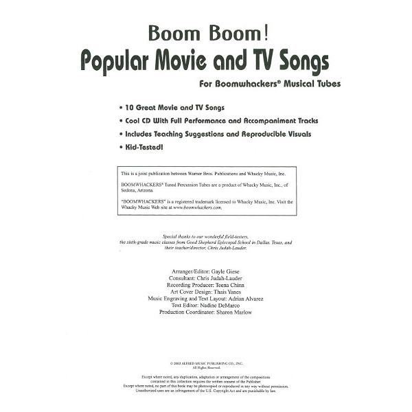 Alfred Music Publishing Boom Boom ! Popular Movie