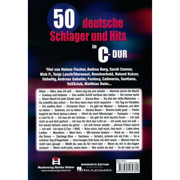 Musikverlag Hildner 50 deutsche Schlager und Hits