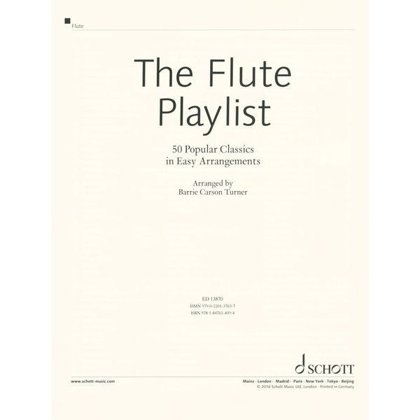 Schott The Flute Playlist