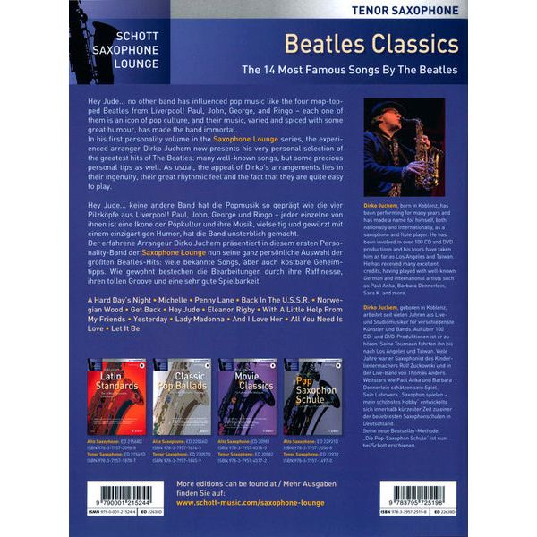 Schott Beatles Classics T-Sax