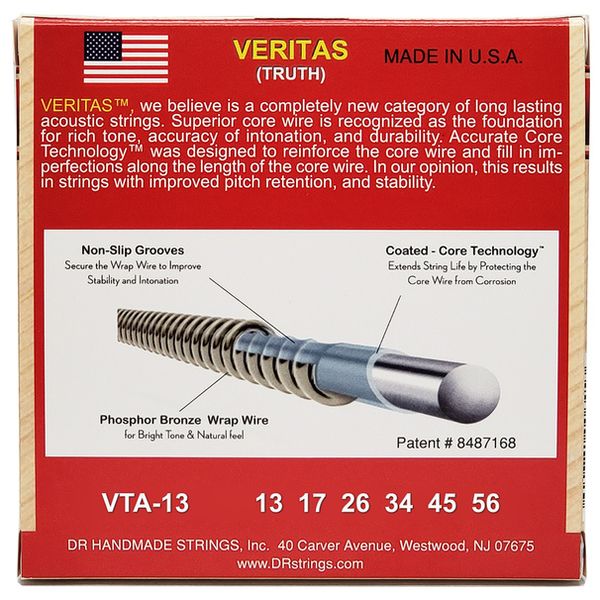 DR Strings Veritas Acoustic VTA-13
