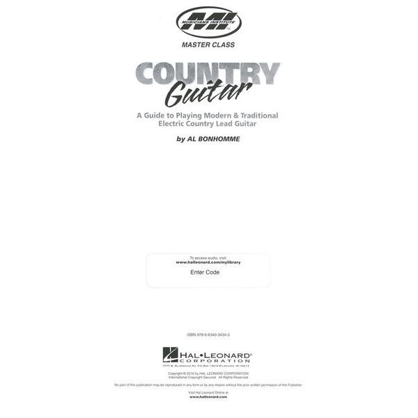 Hal Leonard Country Guitar