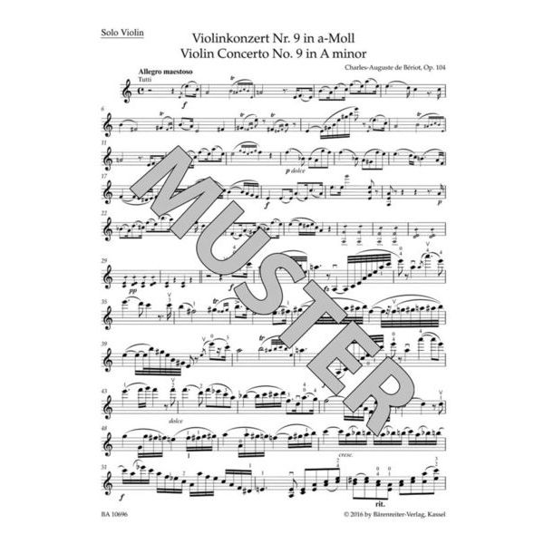 Bärenreiter Bériot Concerto 9 op.104