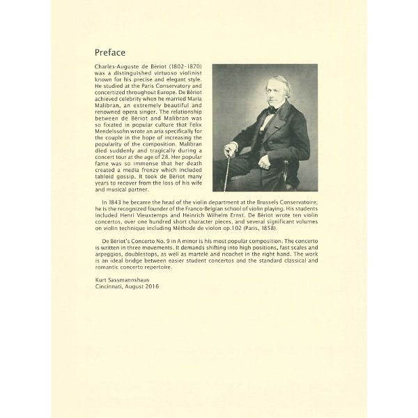 Bärenreiter Bériot Concerto 9 op.104