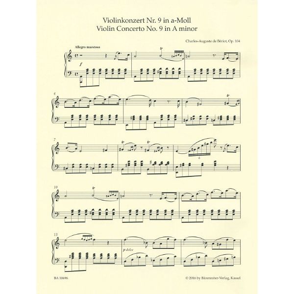 Bärenreiter Bériot Concerto 9 op.104