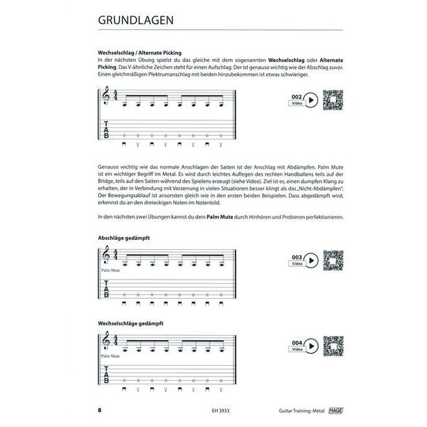 Hage Musikverlag Guitar Training Metal