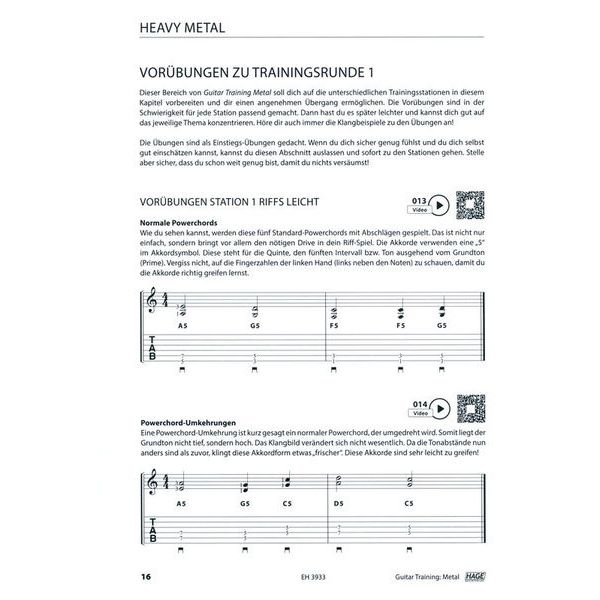 Hage Musikverlag Guitar Training Metal