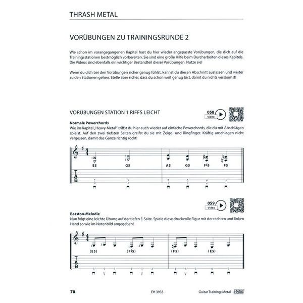 Hage Musikverlag Guitar Training Metal