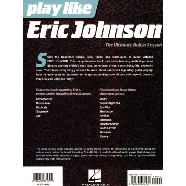 Hal Leonard Play Like Eric Johnson