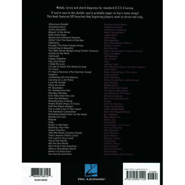 Hal Leonard First 50 Songs Ukulele