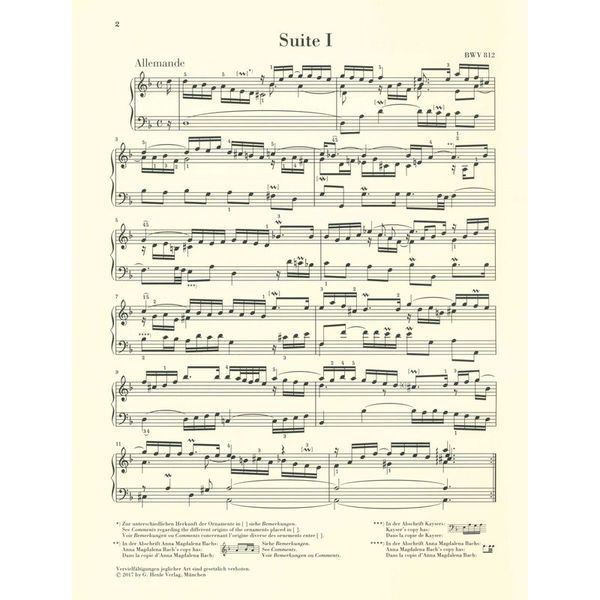 Henle Verlag Bach Französische Suiten