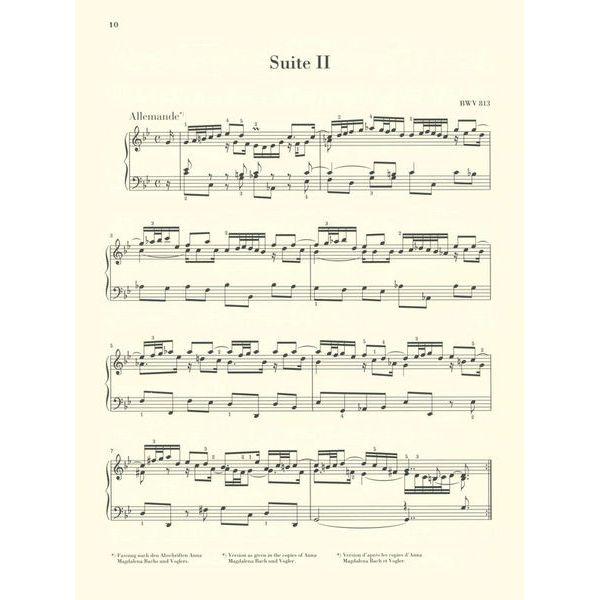 Henle Verlag Bach Französische Suiten