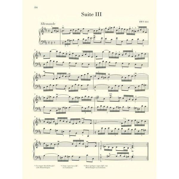 Henle Verlag Bach Französische Suiten