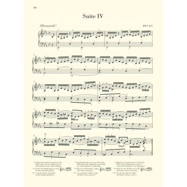 Henle Verlag Bach Französische Suiten