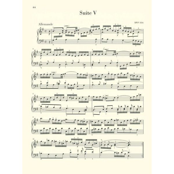 Henle Verlag Bach Französische Suiten