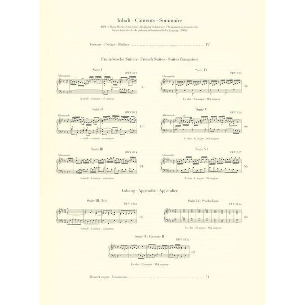 Henle Verlag Bach Französische Suiten