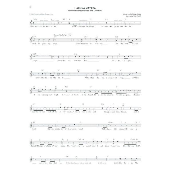 Hal Leonard Disney Fake Book 4th Edition