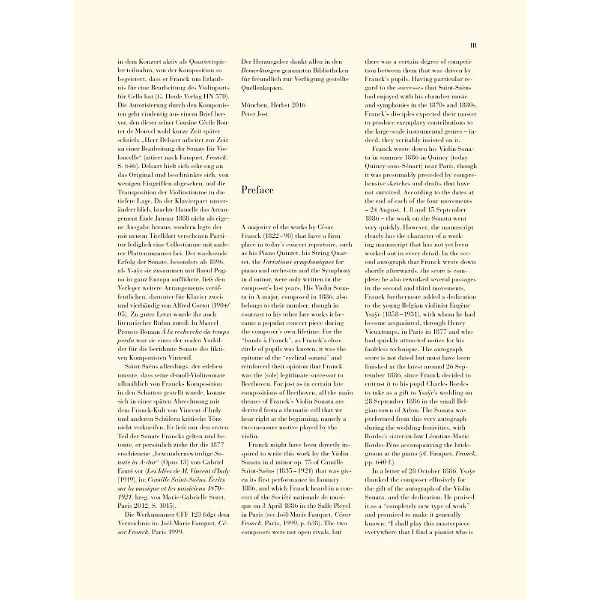 Henle Verlag Franck Violinsonate A-Dur
