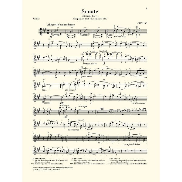 Henle Verlag Franck Violinsonate A-Dur