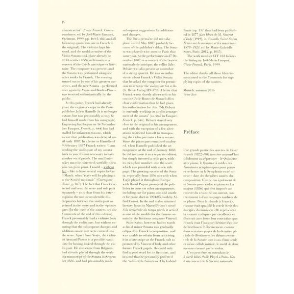 Henle Verlag Franck Violinsonate A-Dur