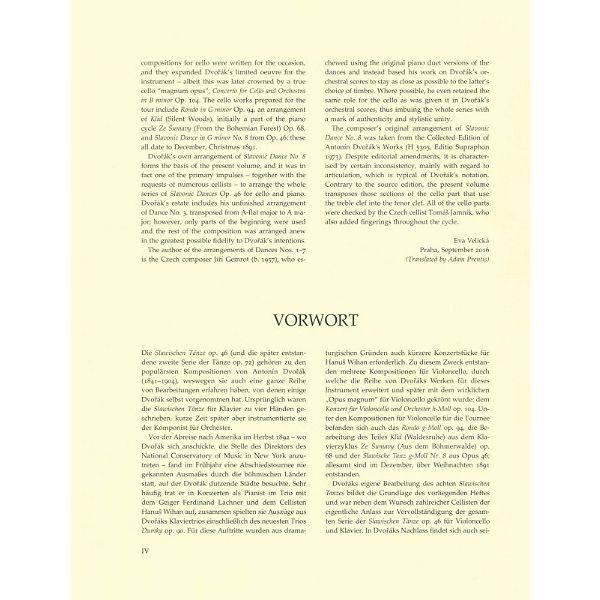 Bärenreiter Dvorák Slavonic Dances op.46