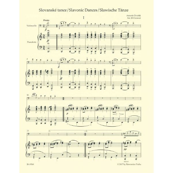 Bärenreiter Dvorák Slavonic Dances op.46
