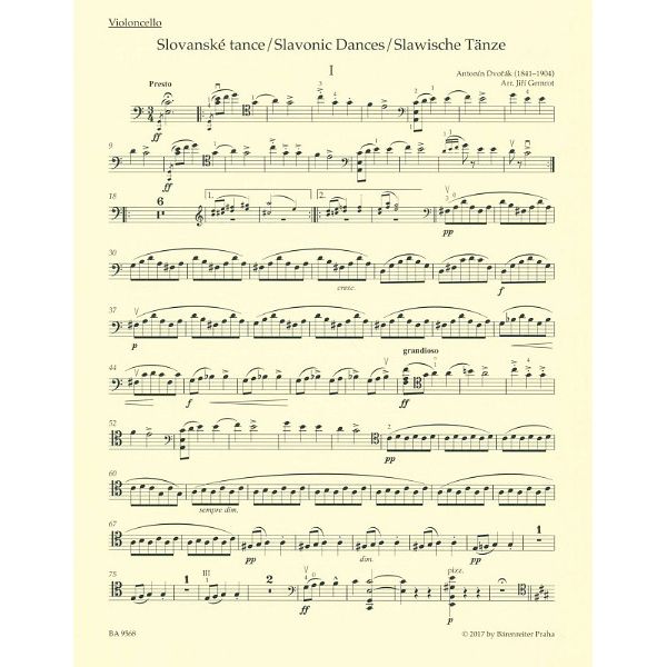 Bärenreiter Dvorák Slavonic Dances op.46