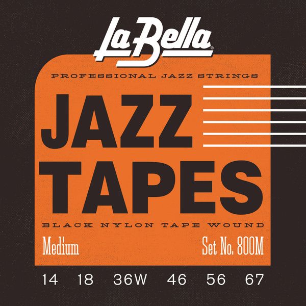 La Bella 800M Jazz Black Nylon M