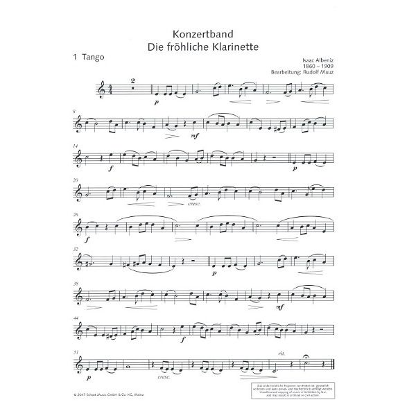 Schott Fröhliche Klarinette Konzert