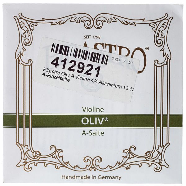 Pirastro Oliv Violin E String - Medium Gauge Gold-Plated Steel, Loop End For 4/4 Violin