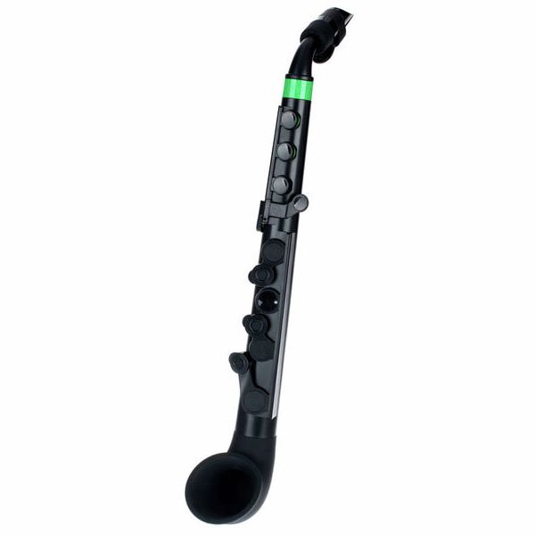 Saxophone de poche portable coloré sans clé à 8 trous, noir
