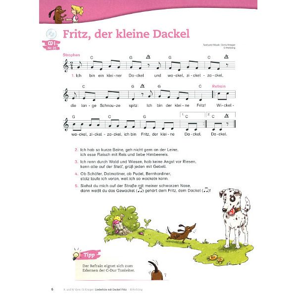 Helbling Verlag Liederhits mit Dackel Fritz