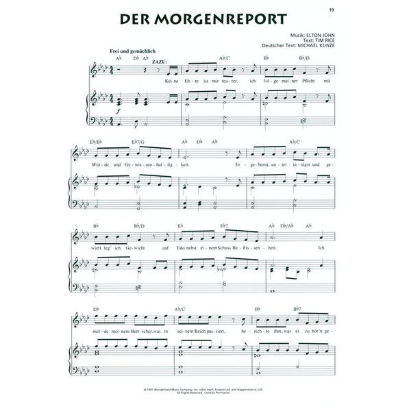 Hal Leonard Der König der Löwen