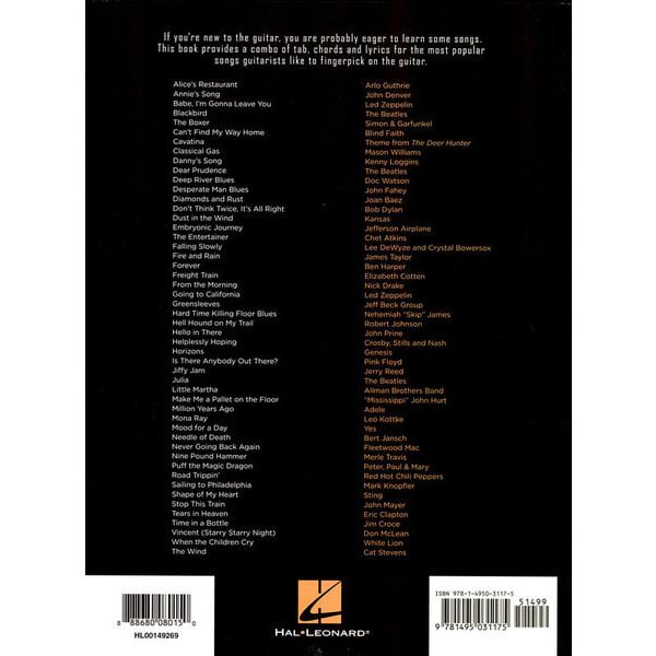 Hal Leonard First 50 Songs Fingerpicking