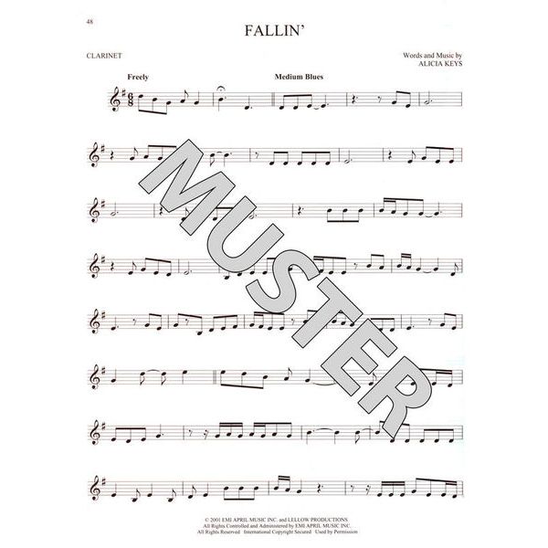 clarinet sheet music for popular songs