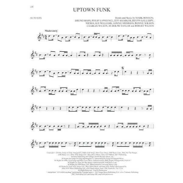 Hal Leonard 101 Hit Songs For Alt Sax