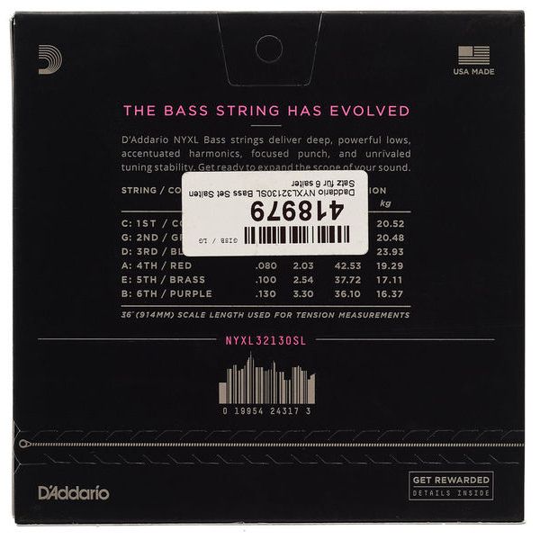 Daddario NYXL32130SL Bass Set