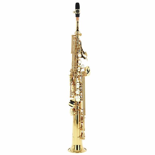 Saxophone Soprano Sib Or Laqué Laiton Saxophone avec Étui à