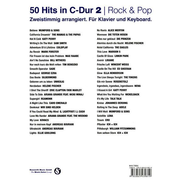 Bosworth 50 Hits in C-Dur Rock & Pop 2