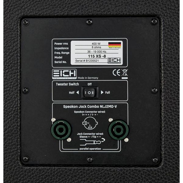 Eich Amplification 115XS-8 Bass Cabinet