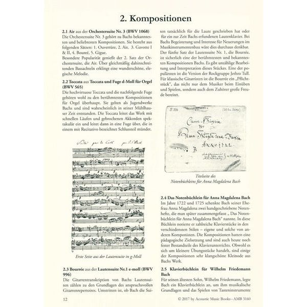 Acoustic Music Books 40 Masterworks J.S.Bach