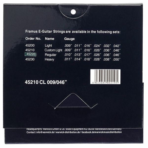 Framus Blue Label Strings Set 09-46