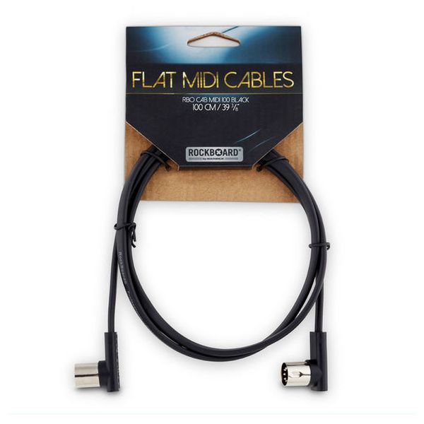 Rockboard Flat MIDI Cable 100cm Black