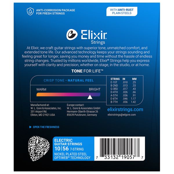 Elixir Optiweb 19057 7-String Light